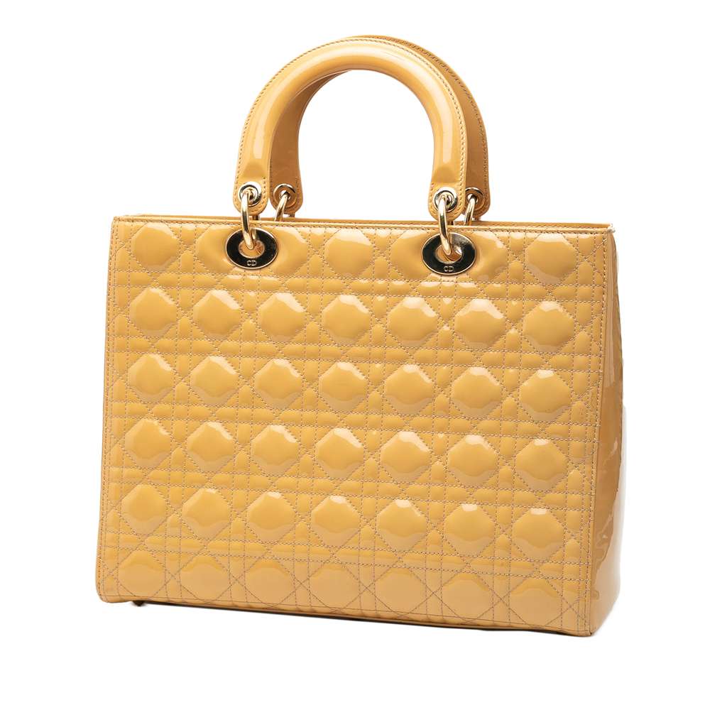 Dior Large Patent Cannage Lady Dior - 2