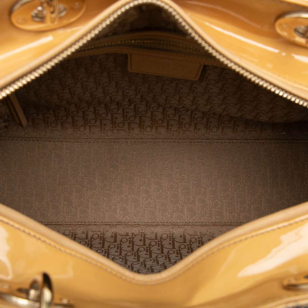 Dior Large Patent Cannage Lady Dior - 4