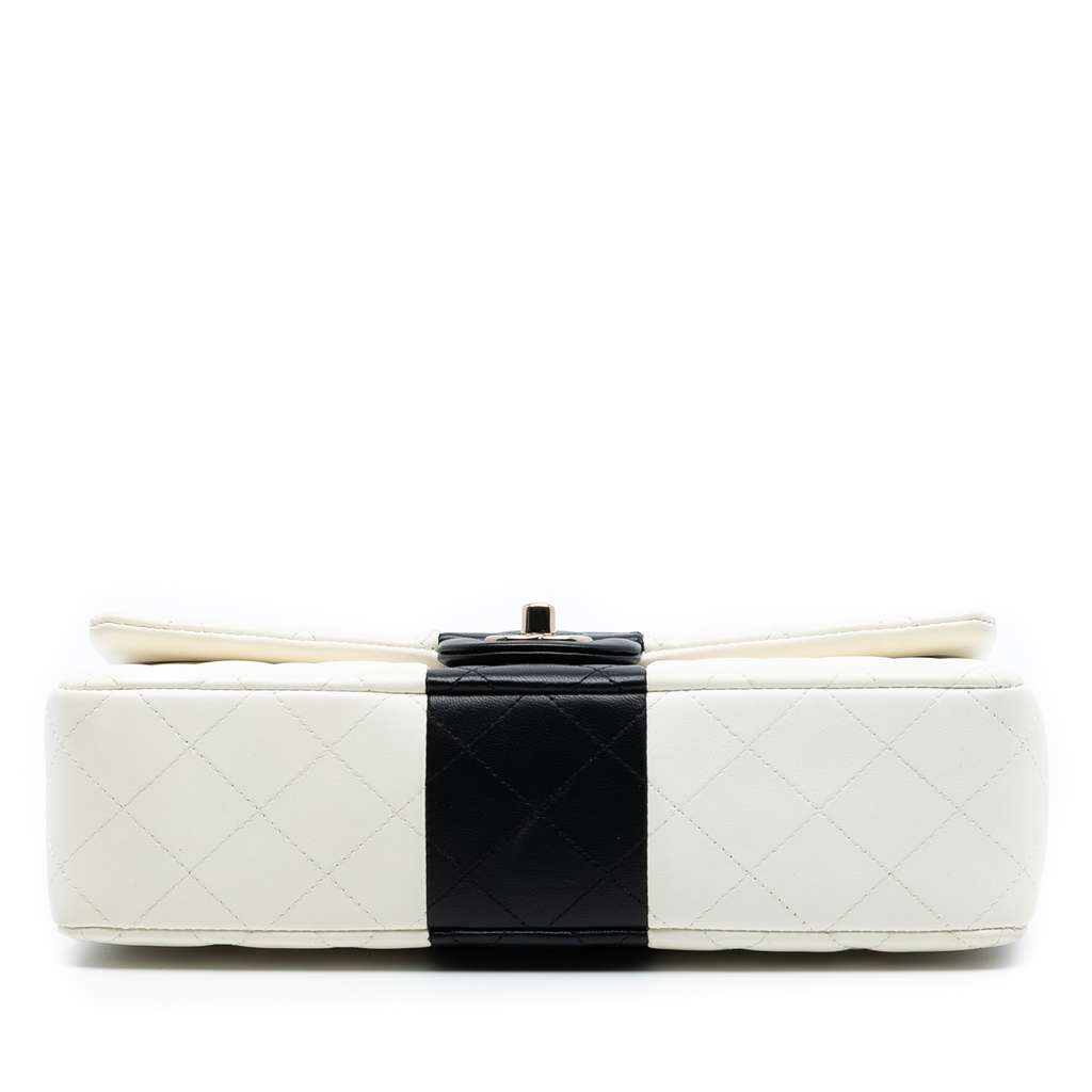 Chanel Medium Classic Bi Stripe Lambskin Double Flap - 3