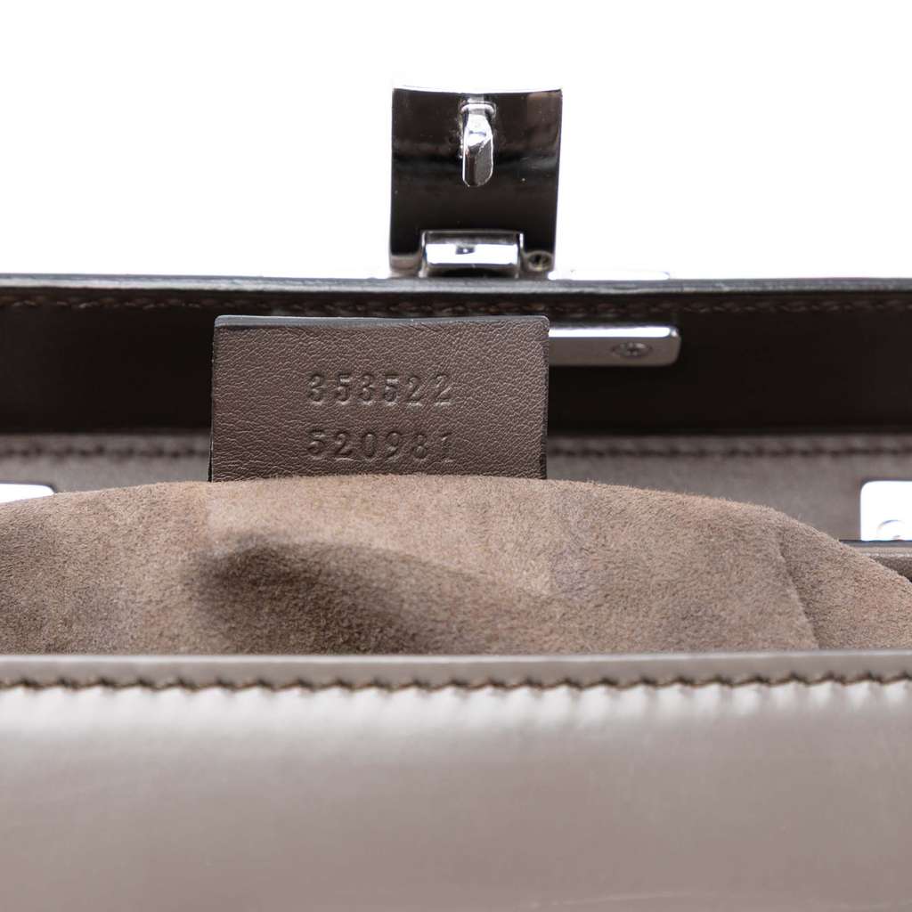 Gucci Mini Polished Leather Bamboo Lady Lock Top Handle Bag - 5