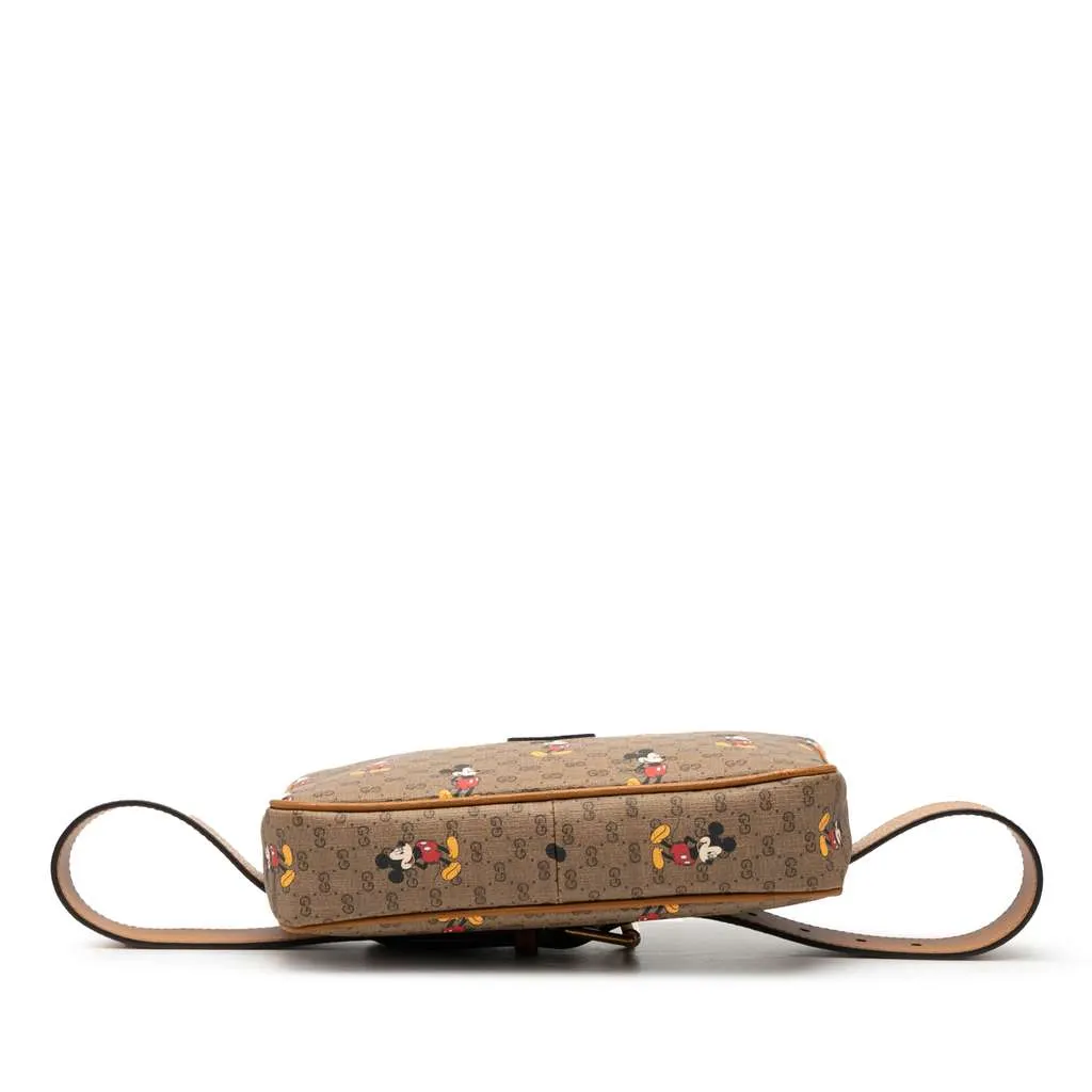 Gucci Disney Micro GG Supreme Mickey Mouse Belt Bag Brown Canvas Good - Inside View