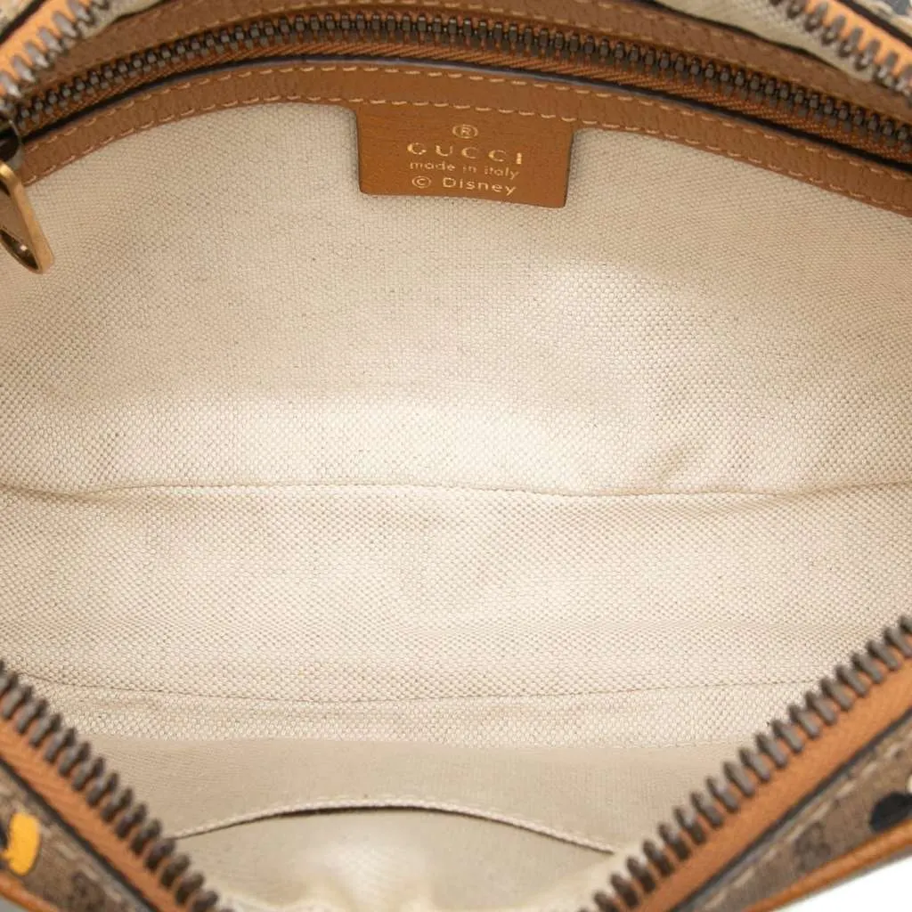 Gucci Disney Micro GG Supreme Mickey Mouse Belt Bag Brown Canvas Good - Model View