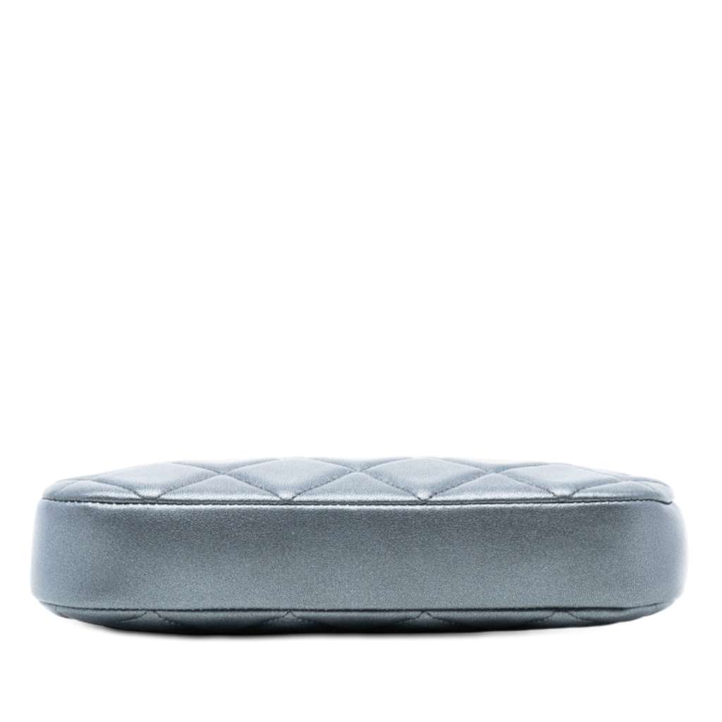 Chanel CC Quilted Metallic Lambskin Logo Chain Satchel - 3