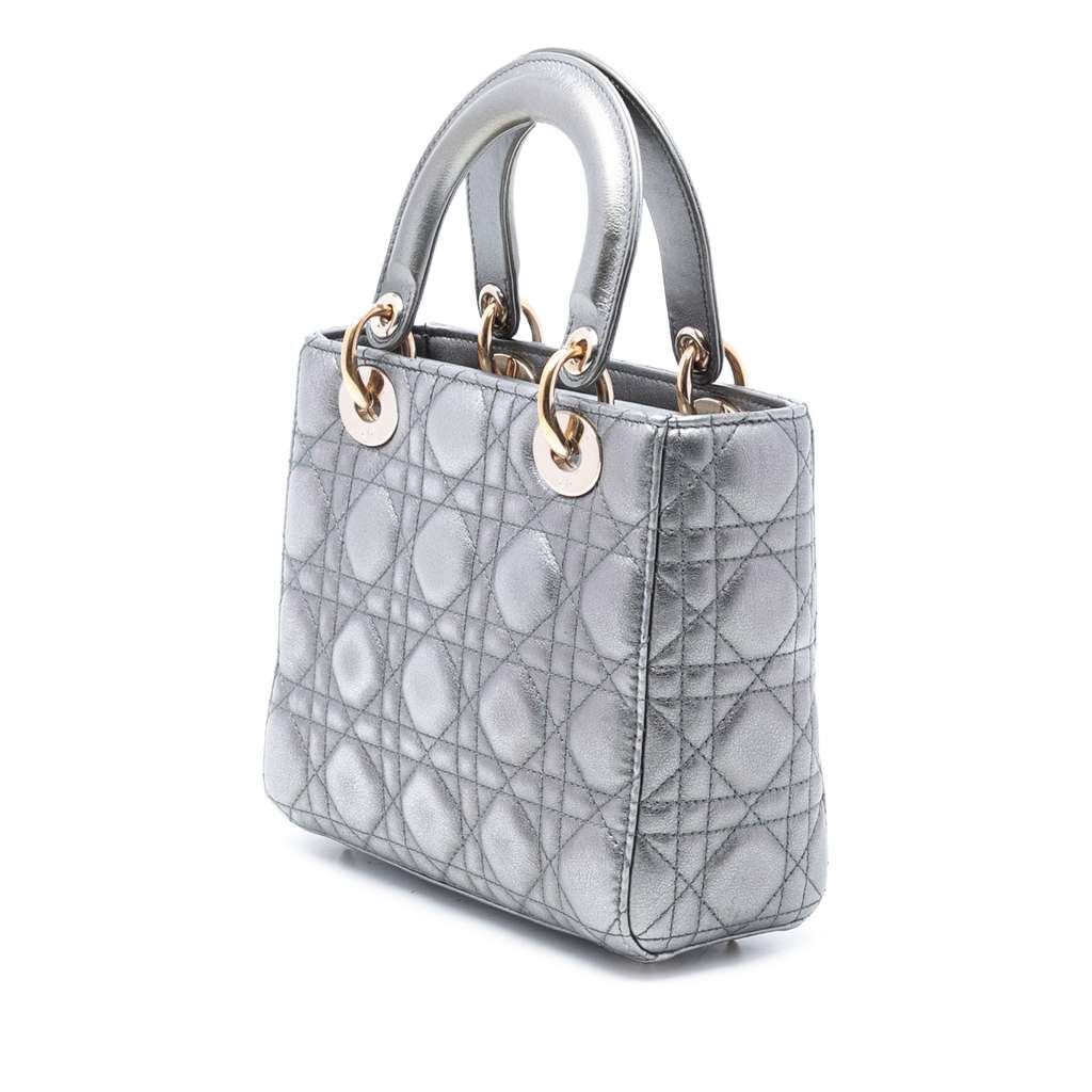 Dior Small Metallic Lambskin Cannage My ABCDior Lady Dior - 2