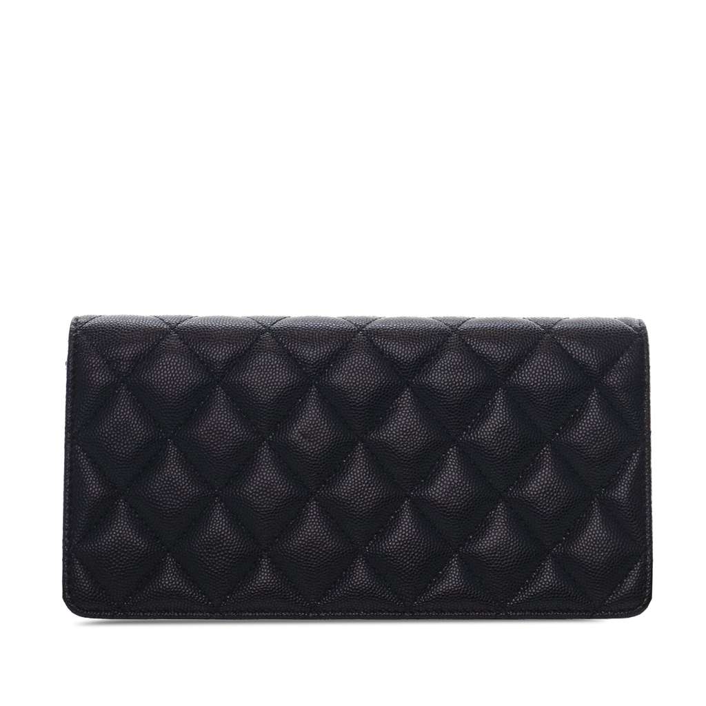 Chanel Quilted Caviar Glitter CC Roller Skate Clutch With Chain - 3