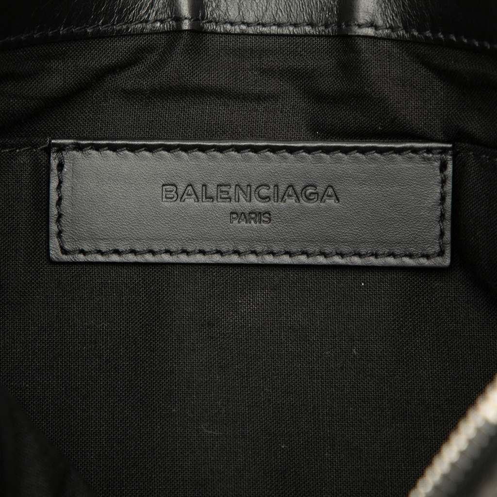 Balenciaga M Canvas Navy Clip Clutch - 5