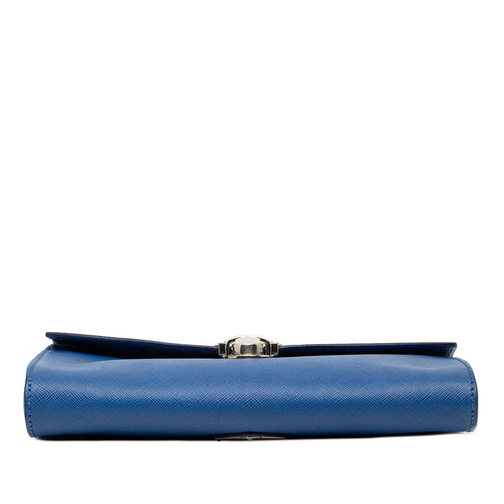 Prada Saffiano Envelope Pushlock Clutch - 3
