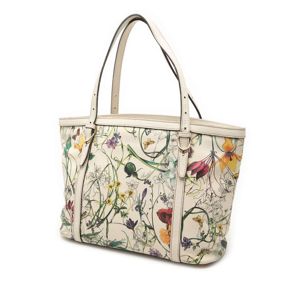 Gucci Small Leather Flora Nice Tote - 2