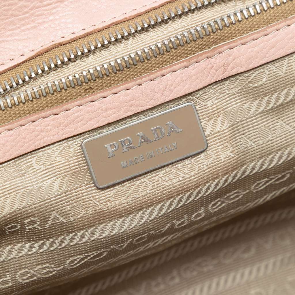 Prada Vitello Trimmed Tessuto Shoulder Bag - 5