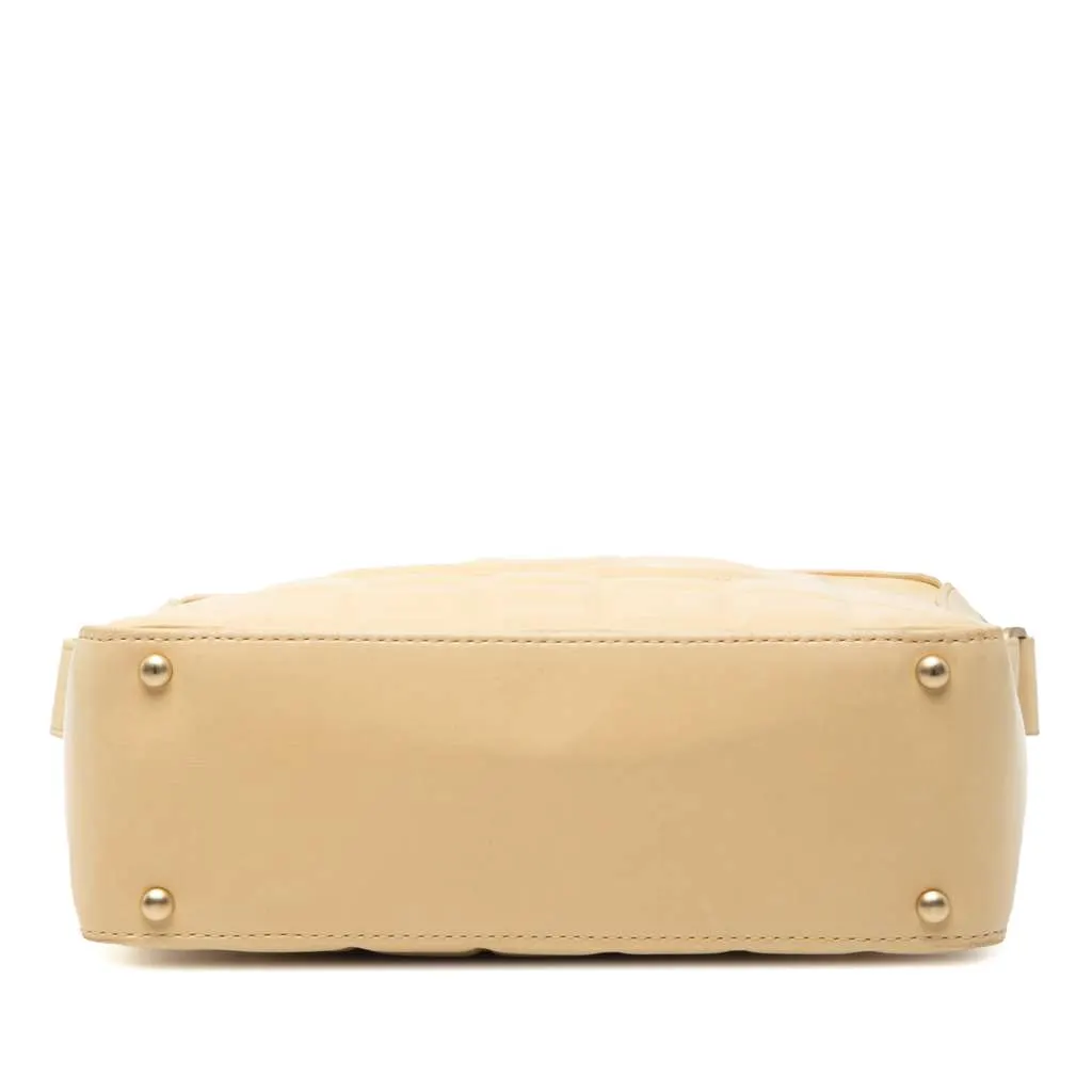 Chanel CC Chocolate Bar Lambskin Shoulder Bag Brown Leather Very good - Inside View