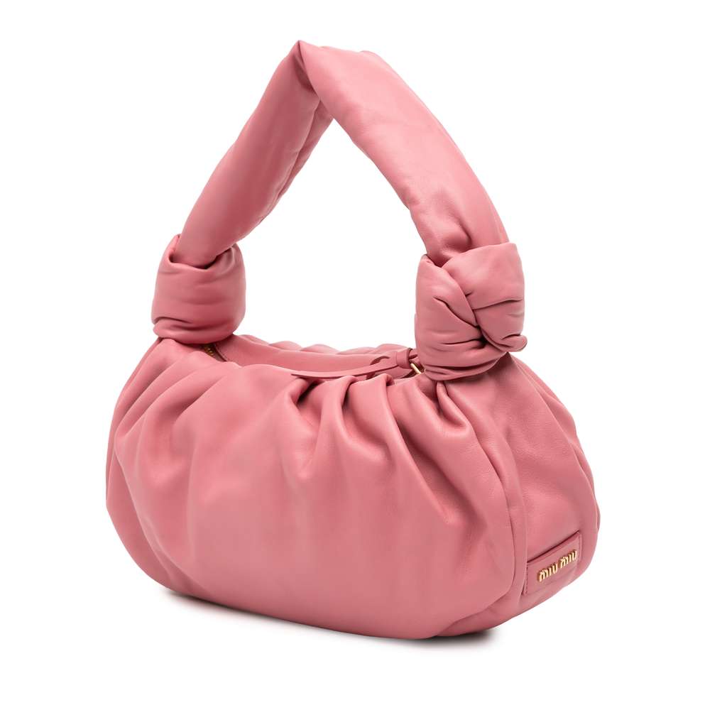 Miu Miu Nappa Knot Top Handle Bag - 2