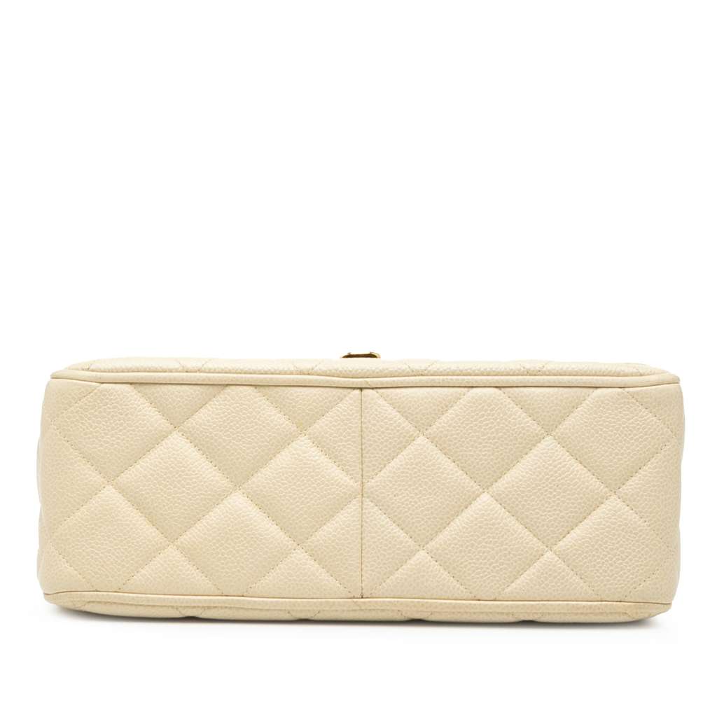 Chanel XL CC Quilted Caviar Square Single Flap - 3