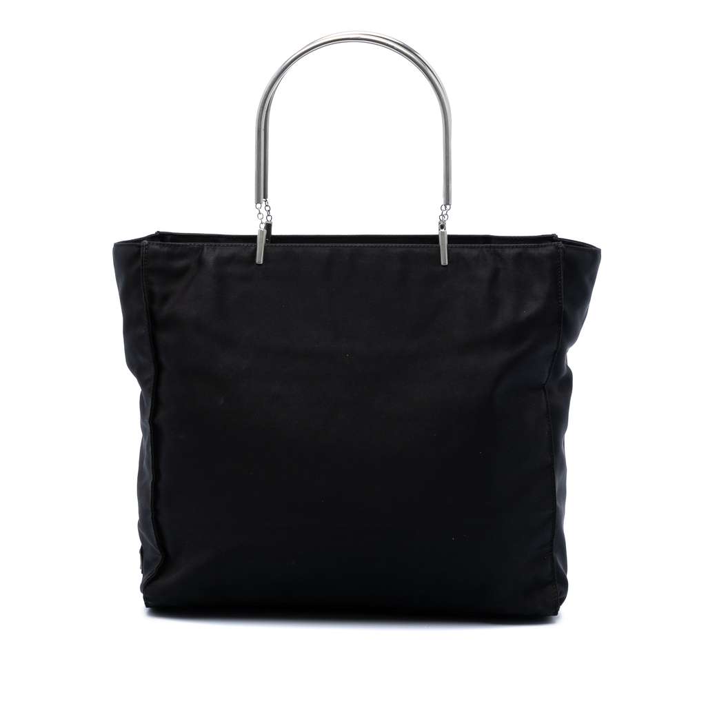 Prada Tessuto Metal Handle Bag