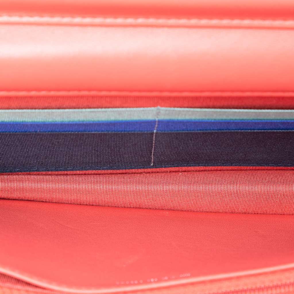 Chanel CC Quilted Lambskin Multicolor Border Full Flap Wallet on Chain - 4