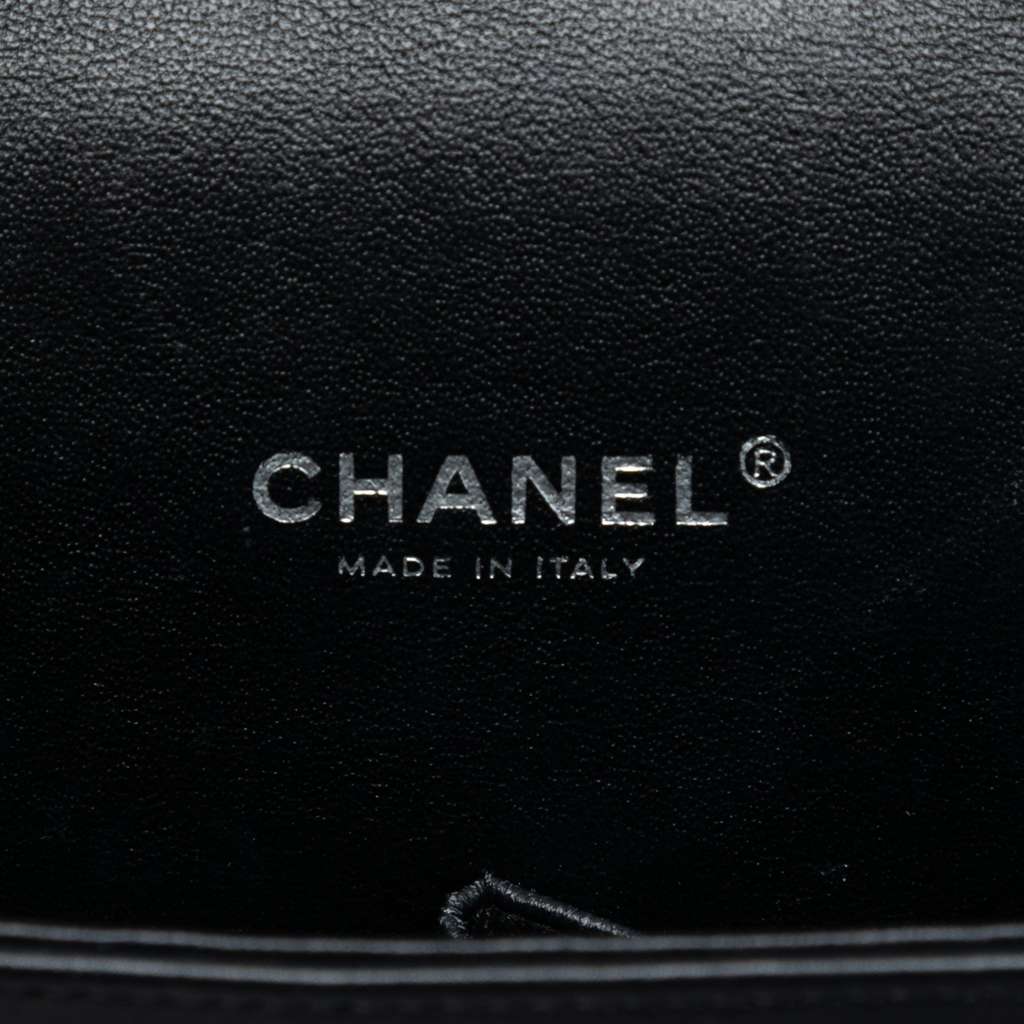 Chanel Maxi Classic Striped Patent Double Flap - 5