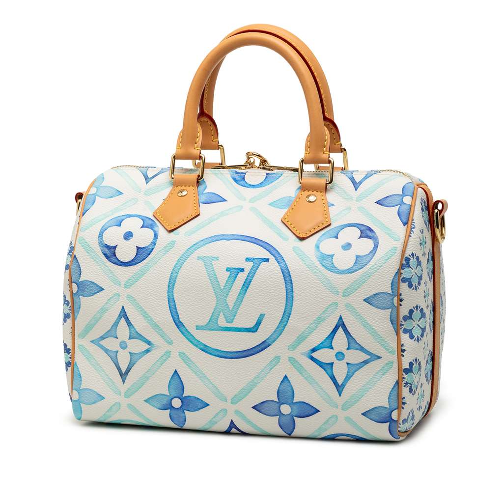 Louis Vuitton Monogram Tiles By The Pool Speedy Bandouliere 25 - 2