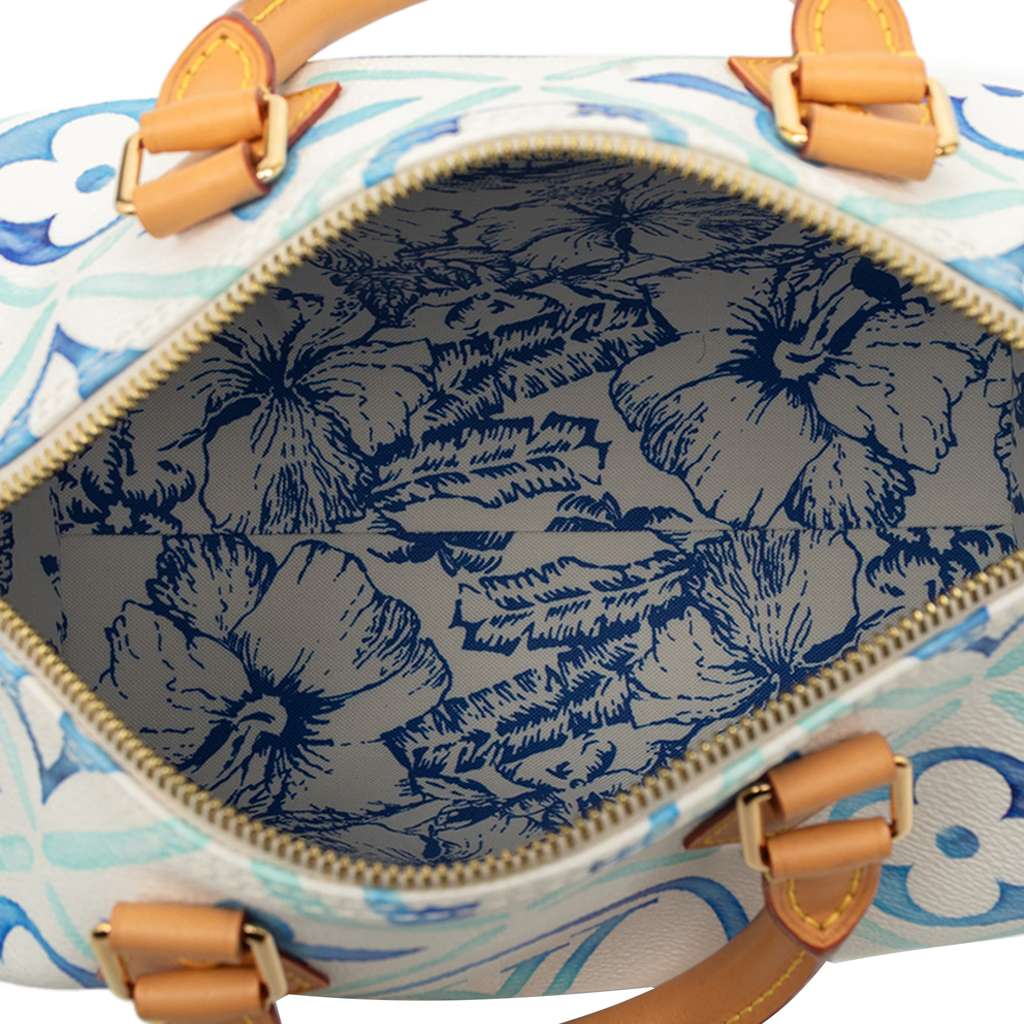 Louis Vuitton Monogram Tiles By The Pool Speedy Bandouliere 25 - 4