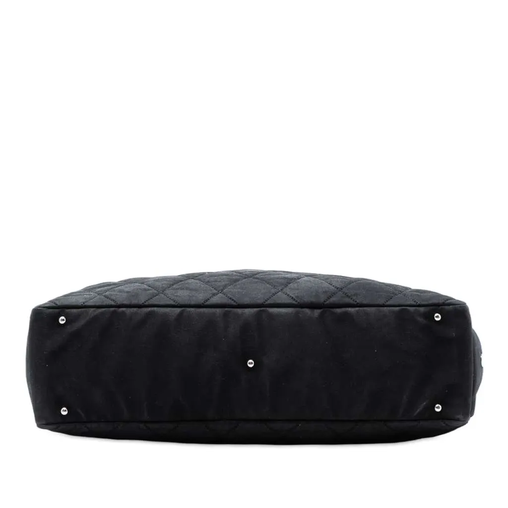 Chanel XL Quilted Coated Canvas Paris Biarritz Tote Black Canvas Very good - Inside View