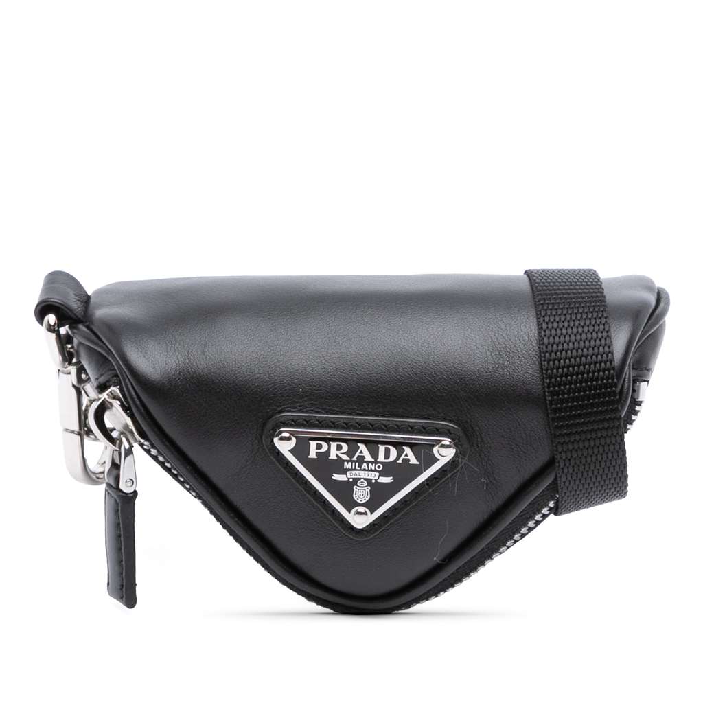 Prada Mini Soft Nappa Triangle Pouch