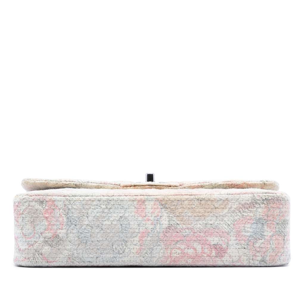 Chanel Medium Classic Tweed Camellia Double Flap - 3