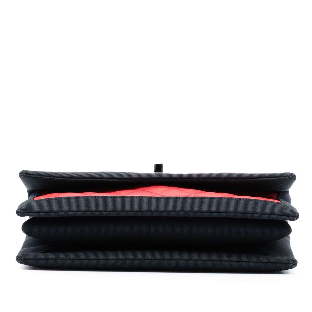 Chanel Medium CC Bicolor Quilted Lambskin Grosgrain Single Flap - 3