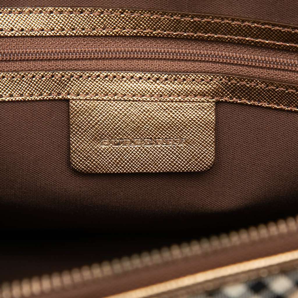 Burberry Nova Check Canvas Handbag - 5
