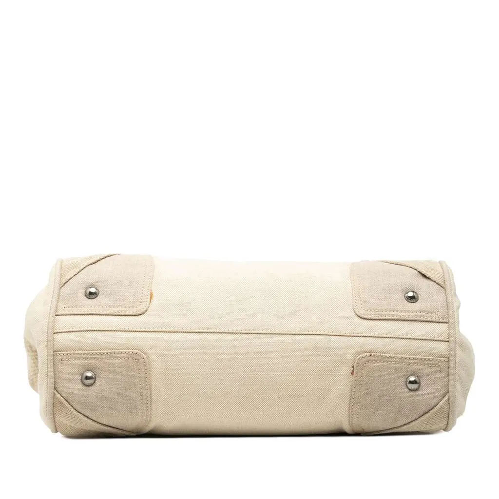 Prada Canvas Canapa Mistolino Frame Satchel White Canvas Very good - Inside View