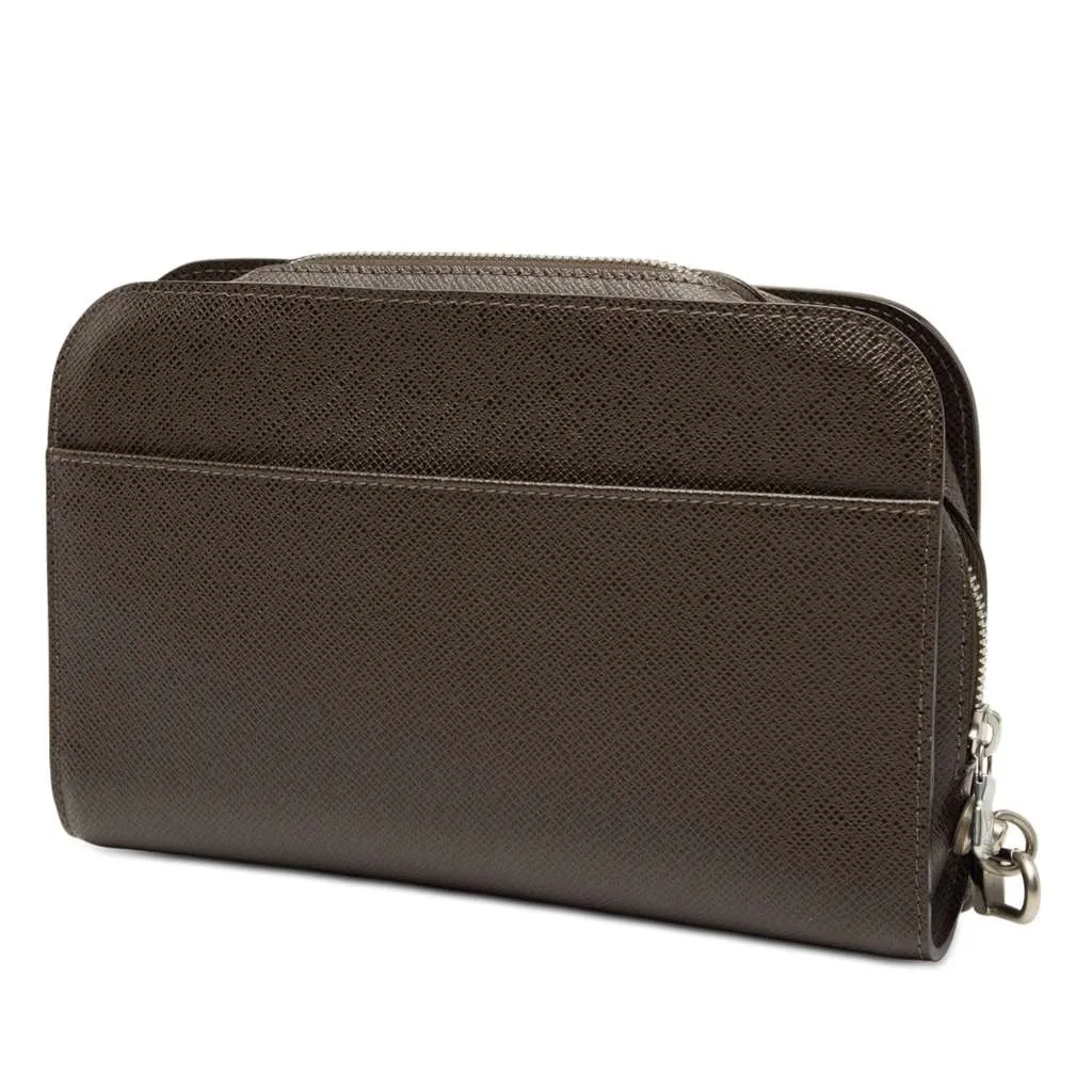 Louis Vuitton Taiga Pochette Baikal Brown Leather Good - Back View
