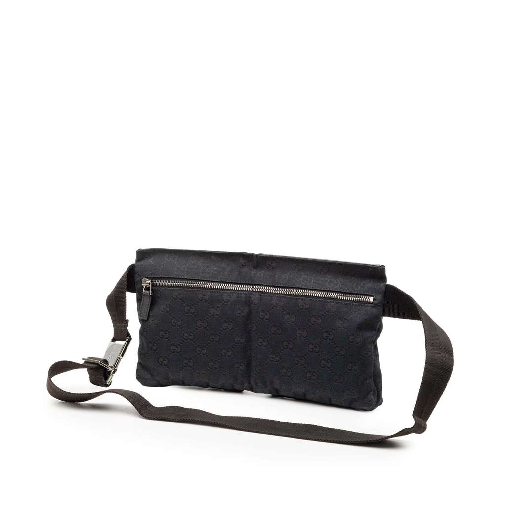 Gucci GG Canvas Double Pocket Belt Bag - 2
