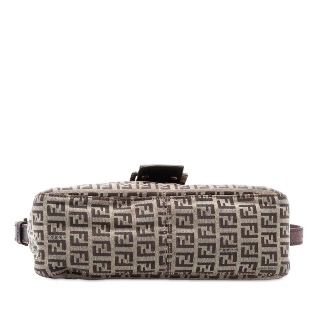 Fendi Zucchino Canvas Double Flap Shoulder Bag - 3
