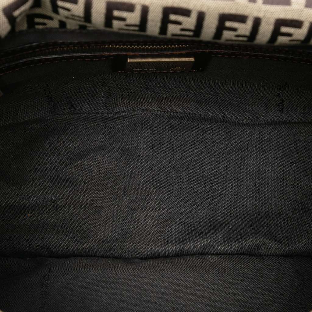 Fendi Zucchino Canvas Double Flap Shoulder Bag - 4