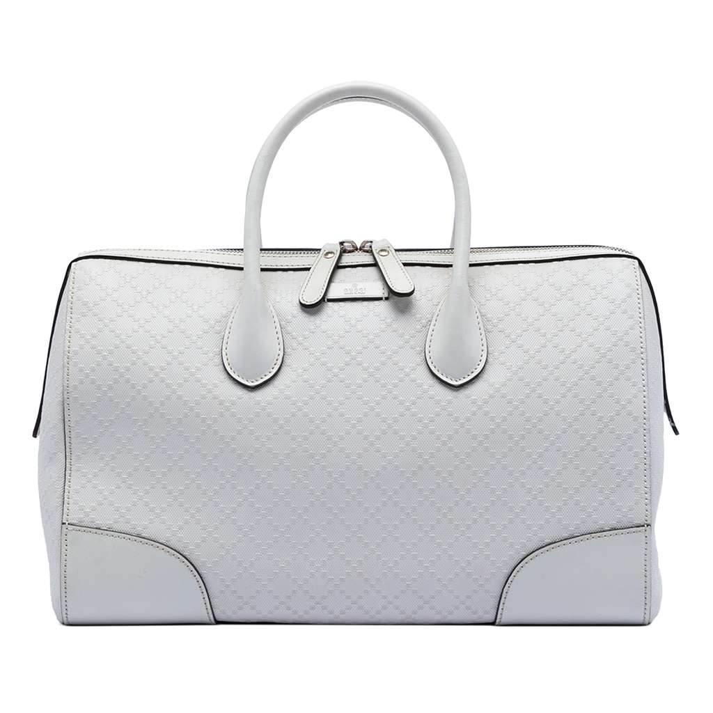 Gucci Medium Diamante Leather Boston Bag