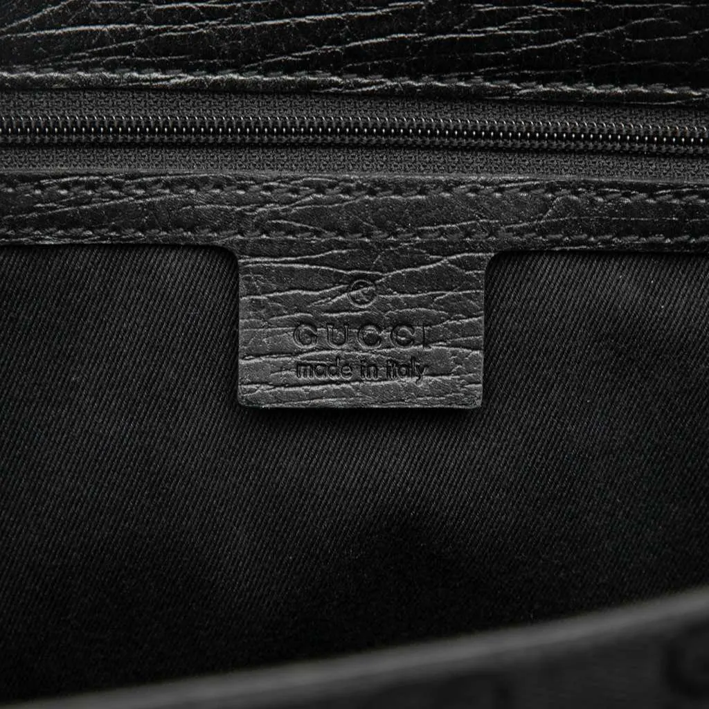 Gucci GG Canvas Bamboo Tote Black Canvas Very good - Box View