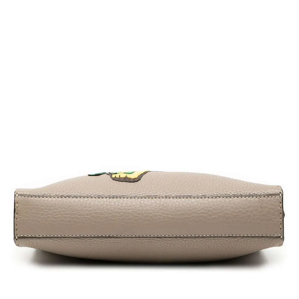 Fendi Sue Tilley Mini Calfskin Romano Selleria Banana Peekaboo Iconic Fit Satchel Brown Leather Very good - Inside View