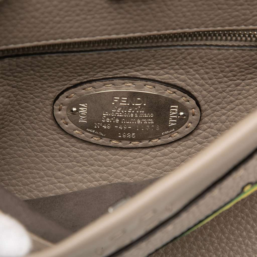 Fendi Sue Tilley Mini Calfskin Romano Selleria Banana Peekaboo Iconic Fit Satchel - 5
