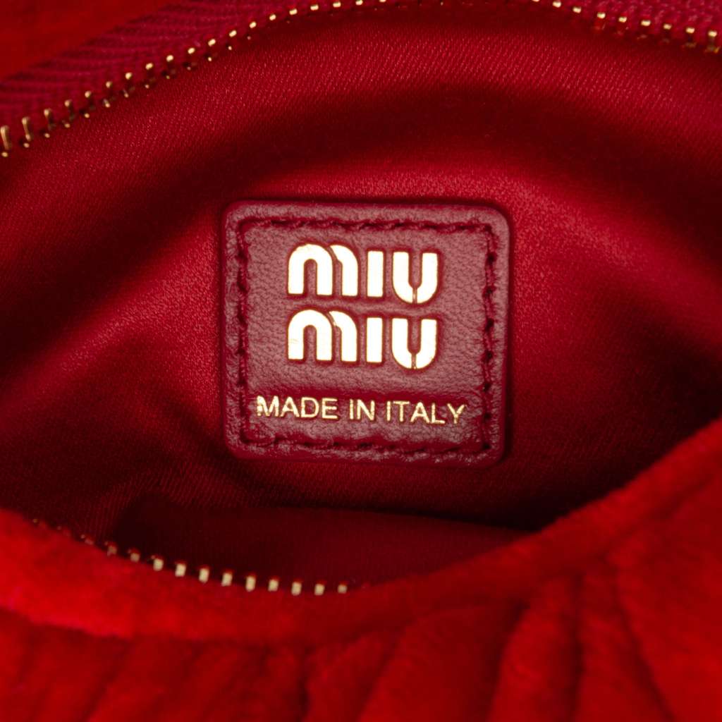 Miu Miu Mini Matelasse Velvet Wander Bag - 5