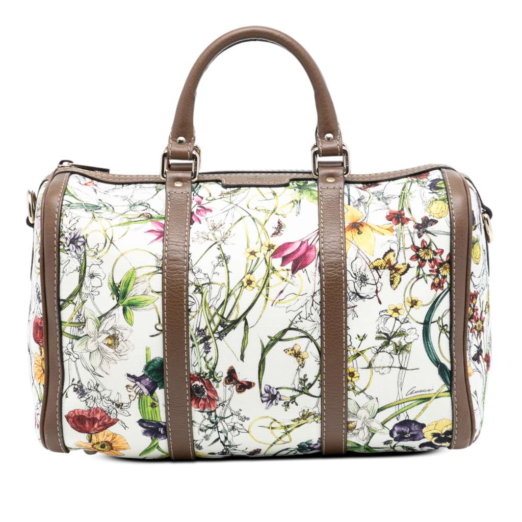 Gucci Medium Canvas Flora Joy Boston Bag