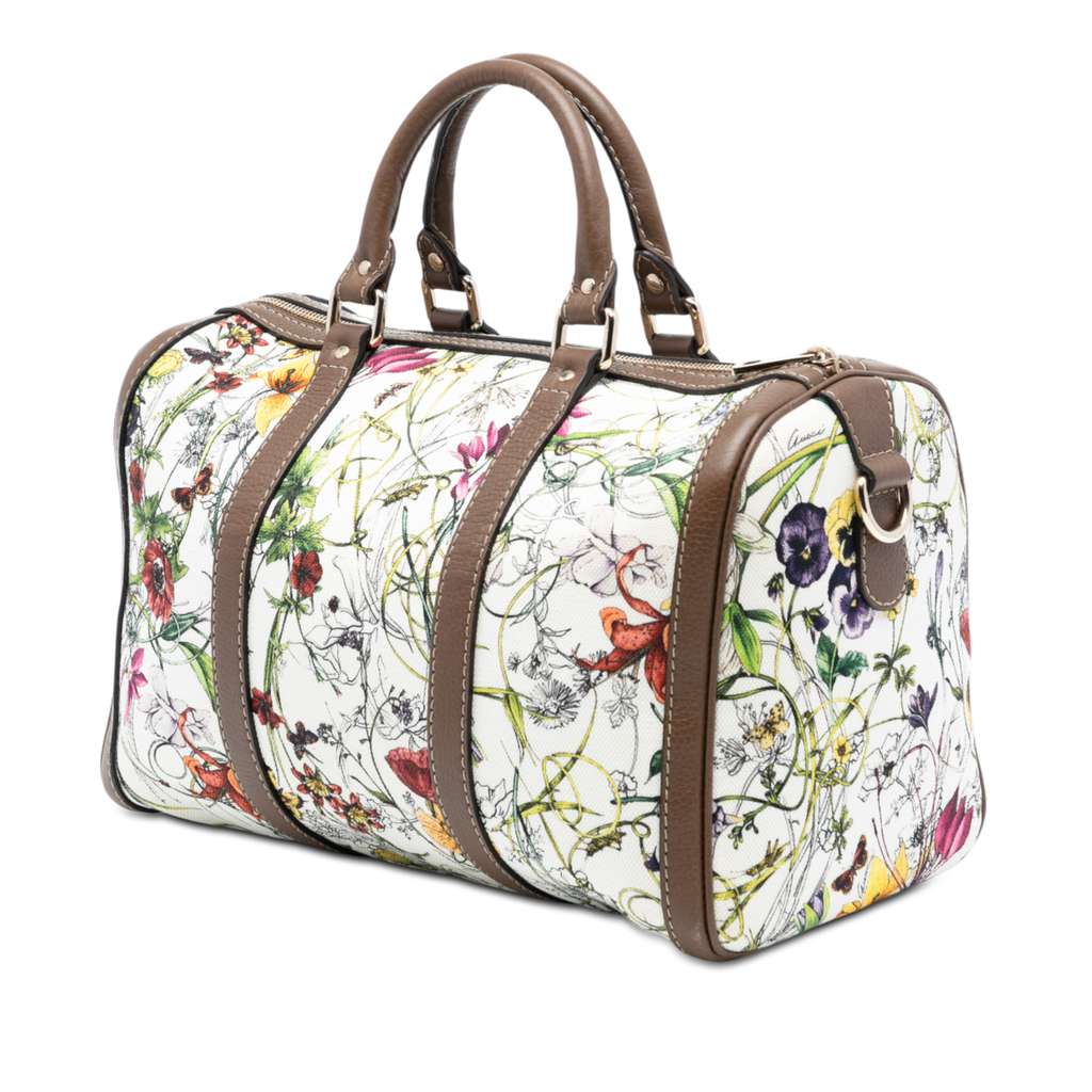 Gucci Medium Canvas Flora Joy Boston Bag - 2