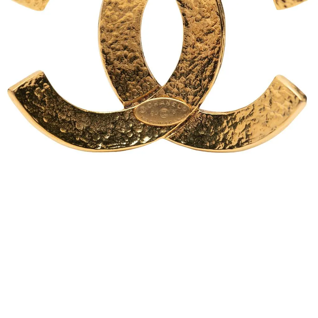 Chanel CC Gold Plated Brooch Gold Metal Very good - Inside View