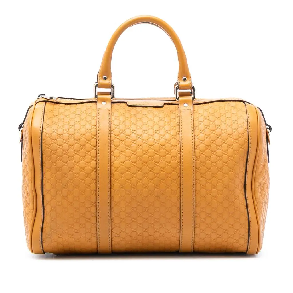 Gucci Medium Microguccissima Joy Boston Bag Yellow Leather Very good - Front View