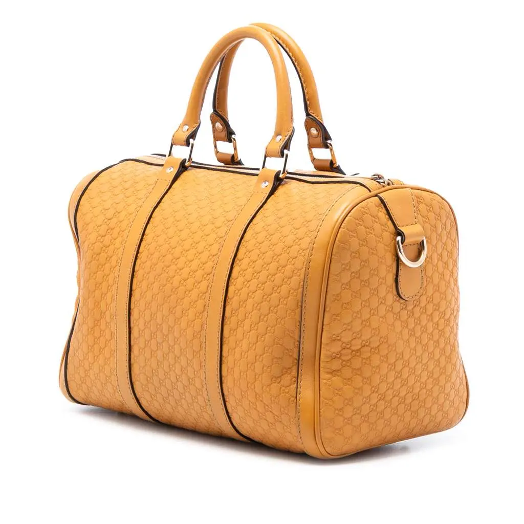 Gucci Medium Microguccissima Joy Boston Bag Yellow Leather Very good - Back View