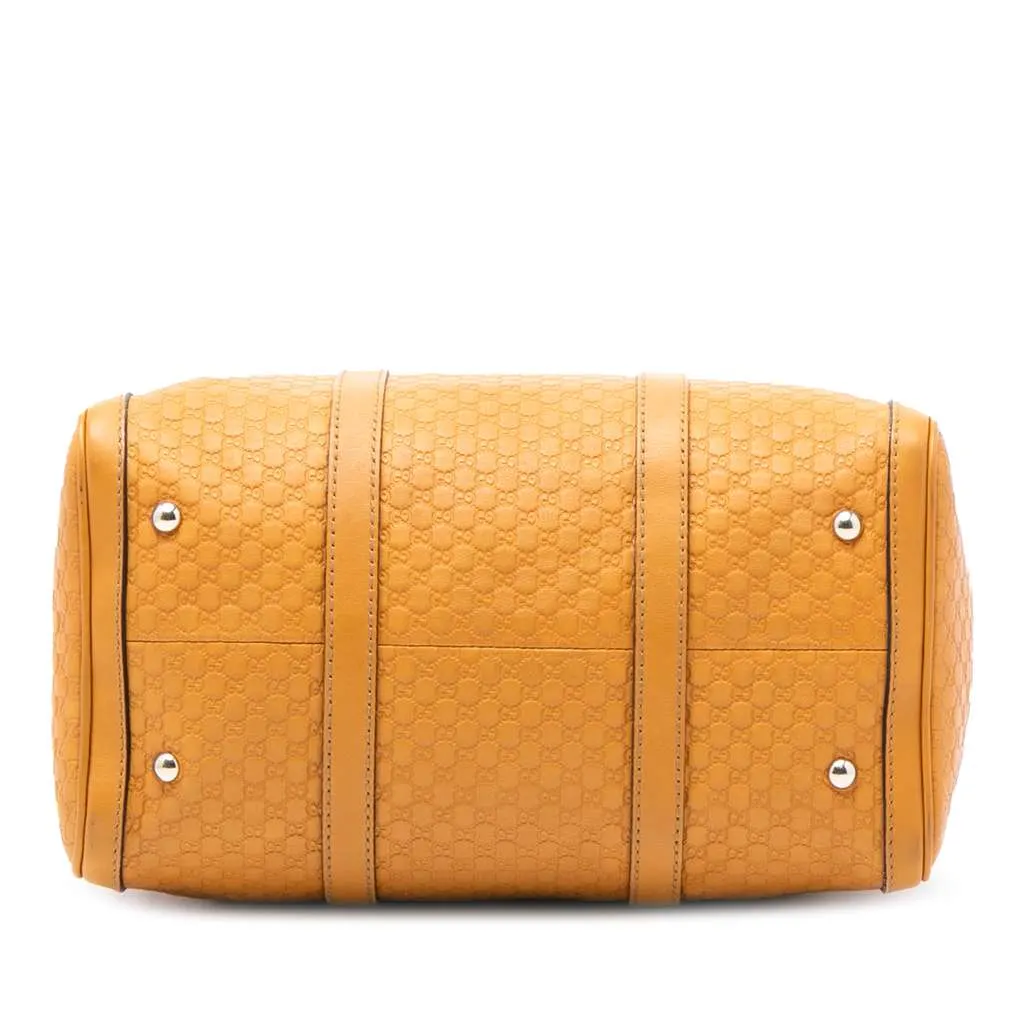 Gucci Medium Microguccissima Joy Boston Bag Yellow Leather Very good - Inside View