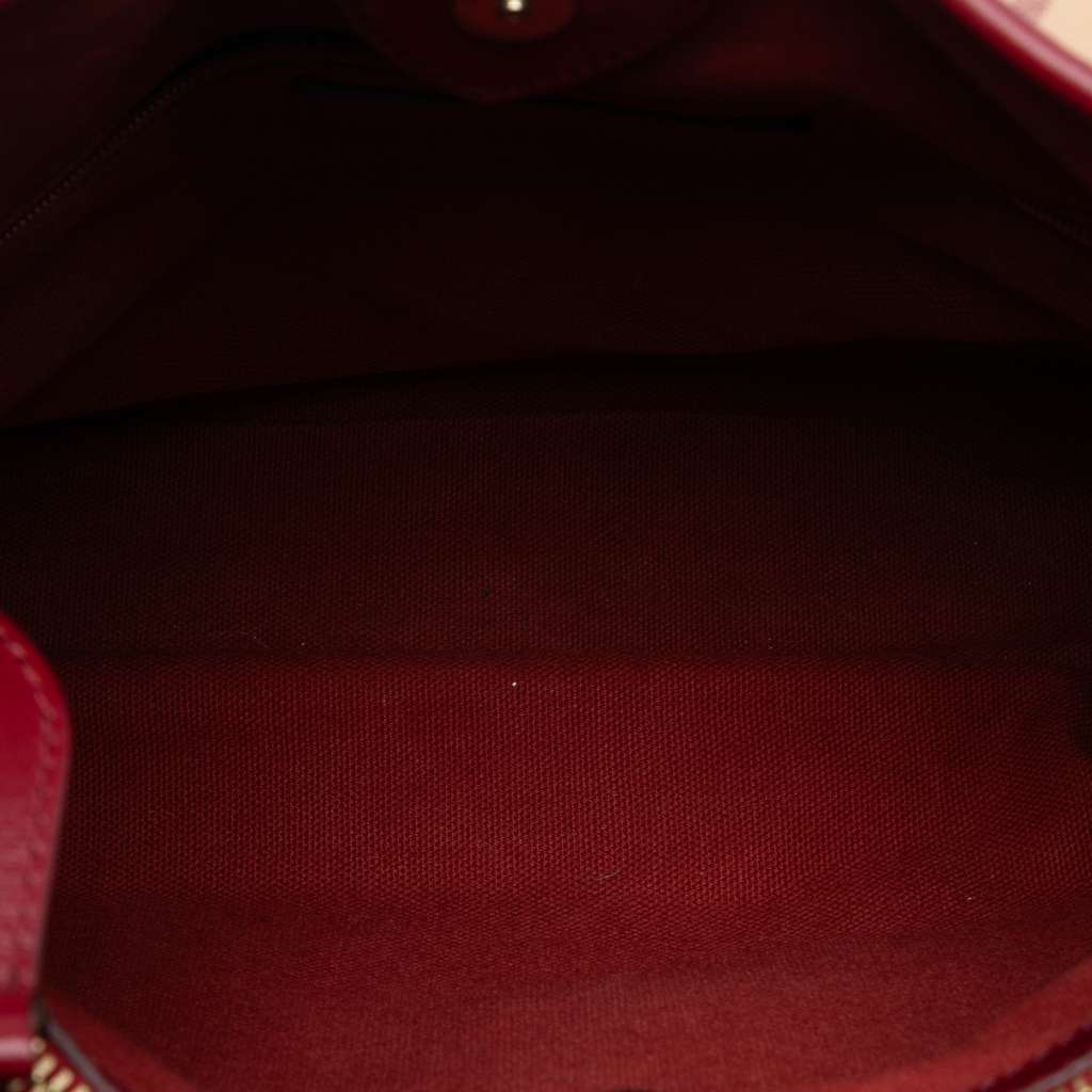 Burberry Small Haymarket Check Coated Canvas Northfield Satchel - 4