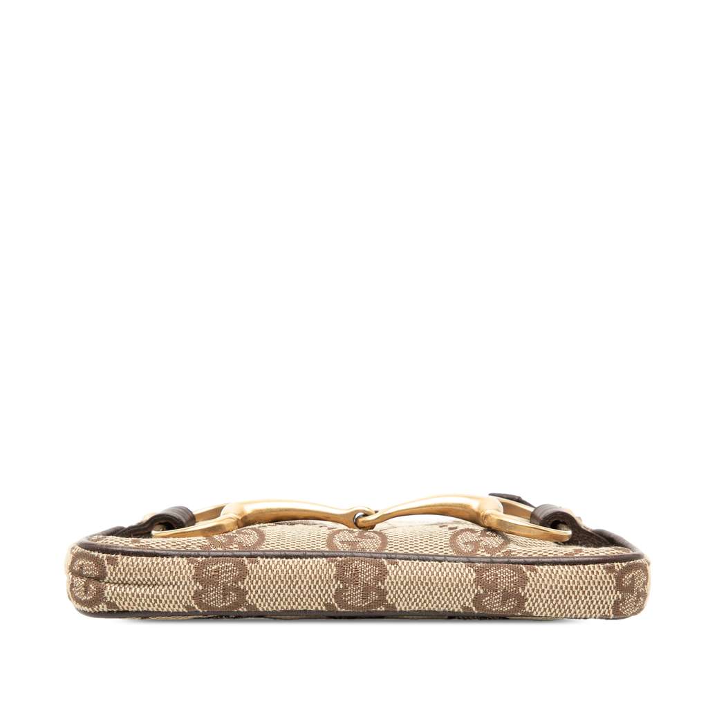 Gucci Mini GG Canvas  Horsebit Chain Coin Pouch - 3