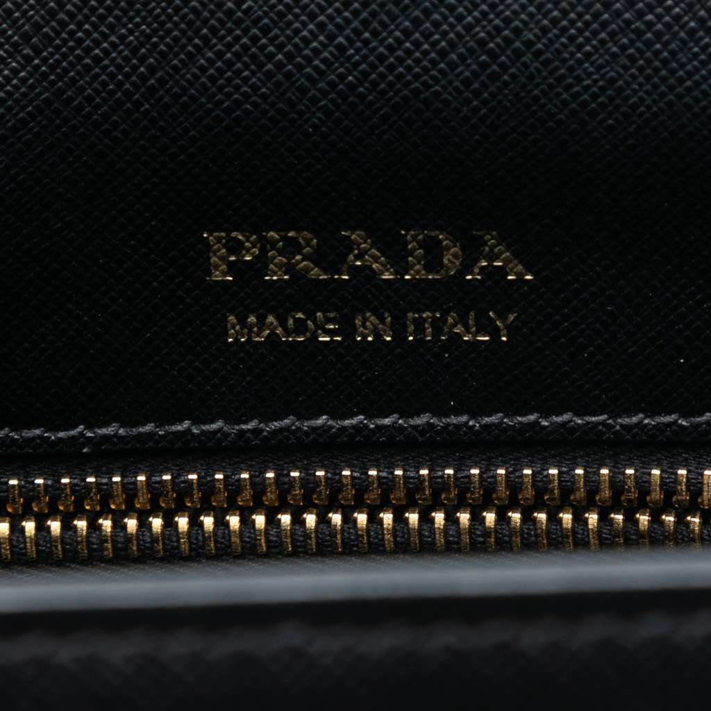 Prada Saffiano Lux Embossed Logo Convertible Tote - 5