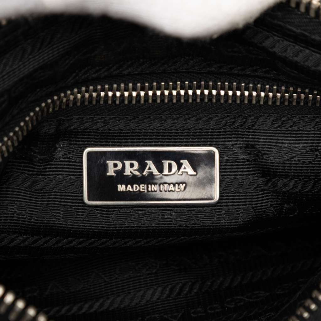 Prada Leather Trimmed Tessuto Zip Top Crossbody - 5