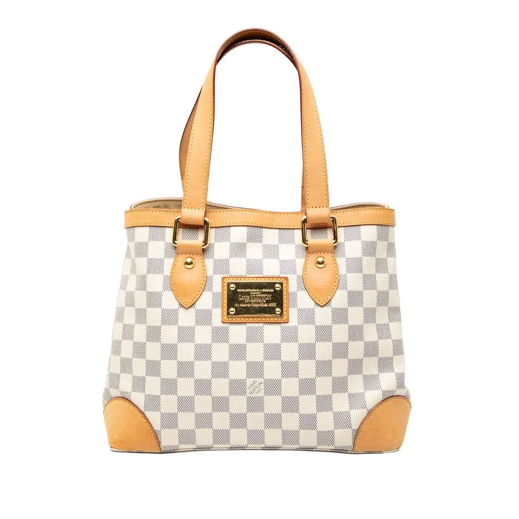 Louis Vuitton Damier Azur Hampstead PM White Very good - Front View