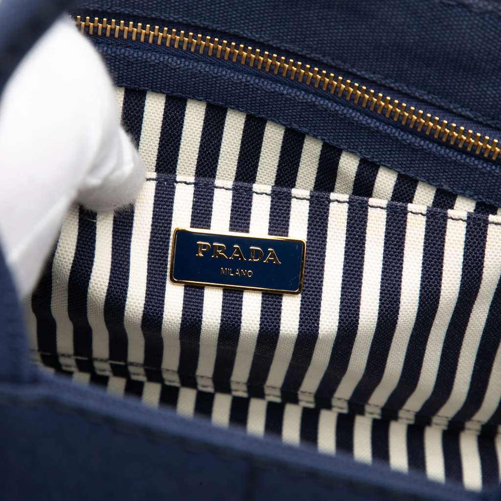 Prada Small Canvas Canapa Logo Satchel - 5