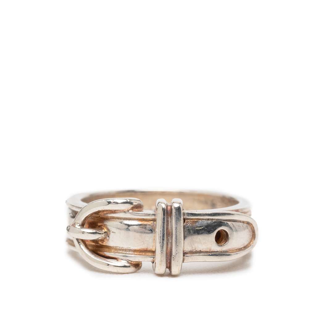 Hermès Sterling Silver Ceinture Buckle Ring