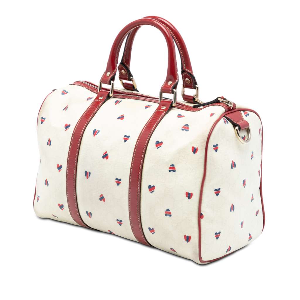 Gucci Medium GG Supreme Hearts Joy Boston Bag - 2